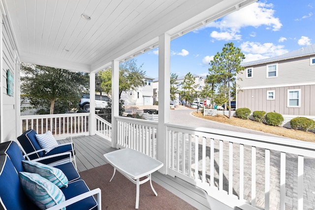 balcony with covered porch