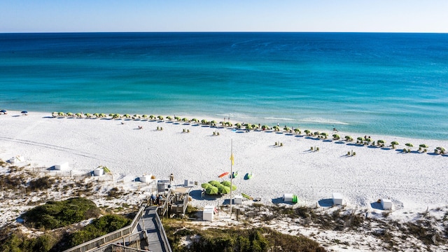 water view featuring a beach view