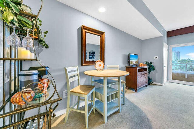 5002 S Sandestin Blvd Unit 6226, Miramar Beach, FL 32550 - dining area featuring carpet floors, baseboards, and recessed lighting