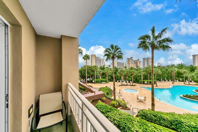 5002 S Sandestin Blvd Unit 6226, Miramar Beach, FL 32550 - balcony featuring view of pool area and a city view