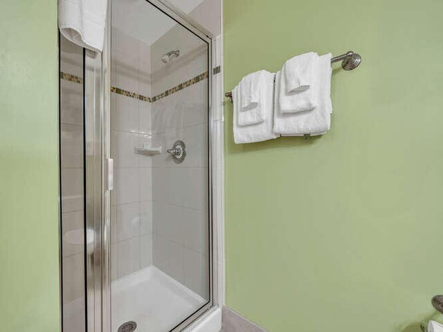 bathroom with walk in shower