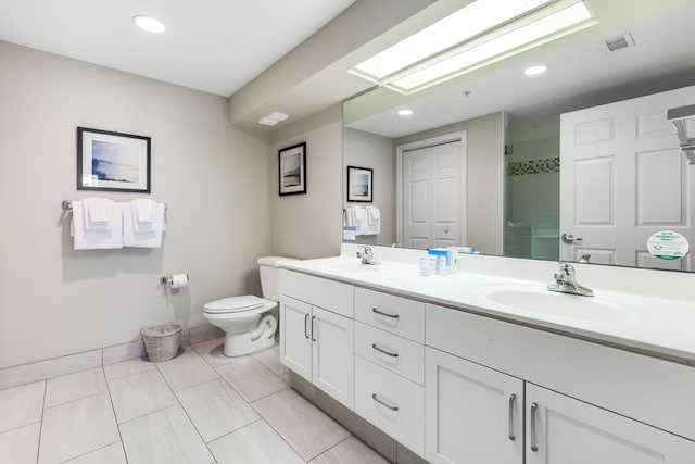 4776 Westwinds Dr Unit 4776, Miramar Beach, FL 32550 - full bath featuring a stall shower, double vanity, and recessed lighting