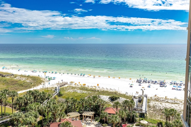 water view featuring a beach view