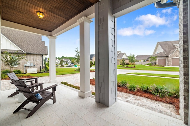 view of patio / terrace with a porch