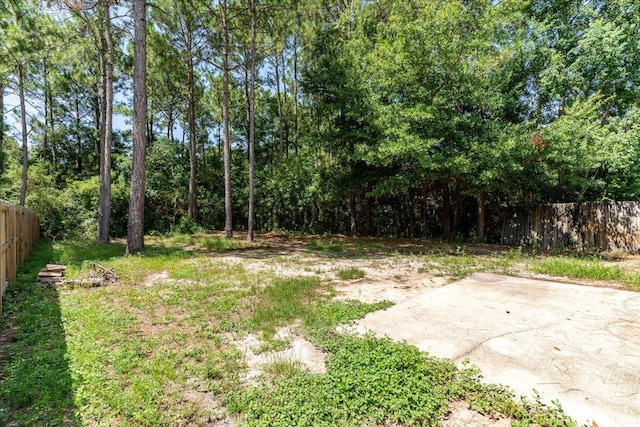 view of yard with a patio area