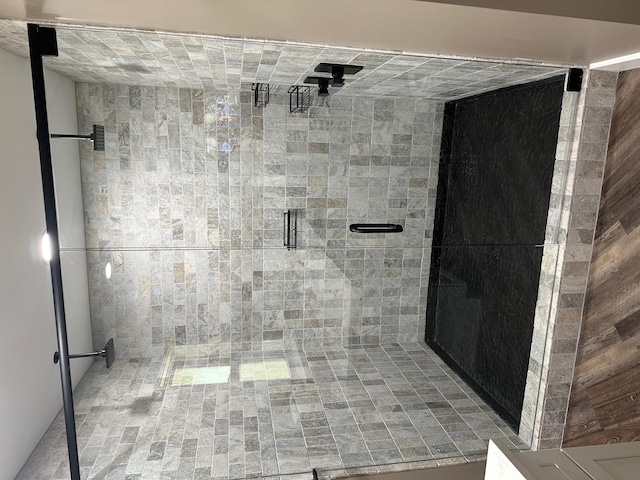 bathroom featuring an enclosed shower