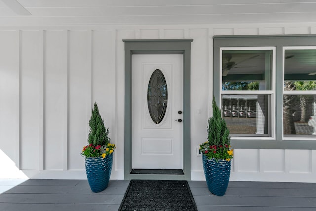 view of doorway to property