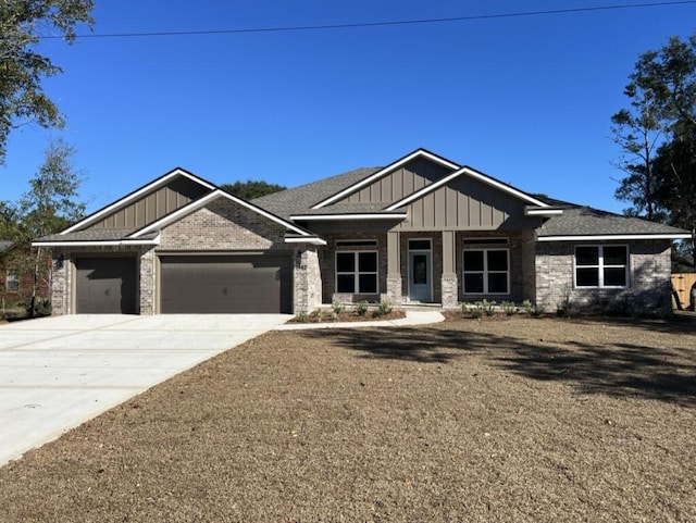 craftsman inspired home featuring a garage