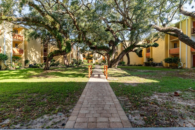 view of community with a yard