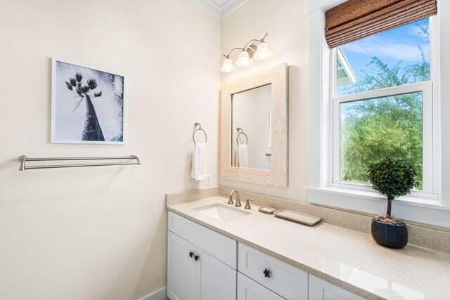 bathroom featuring vanity