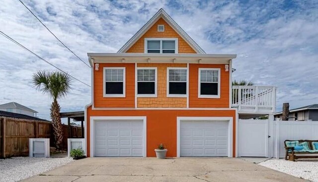 view of front of home featuring a garage