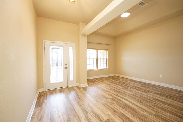 entryway featuring light hardwood / wood-style flooring