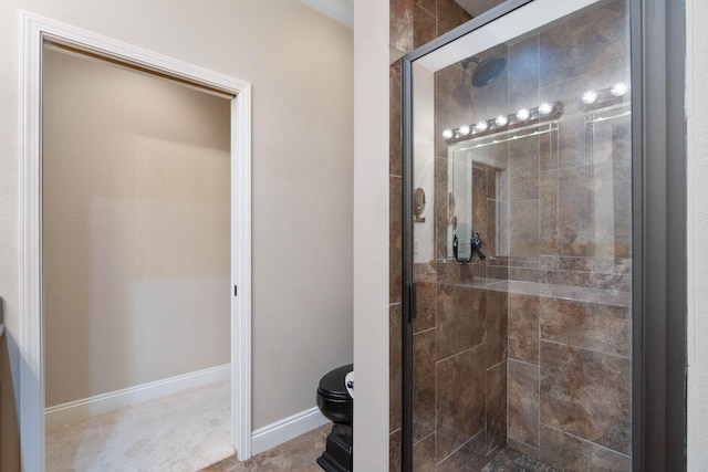 bathroom featuring an enclosed shower