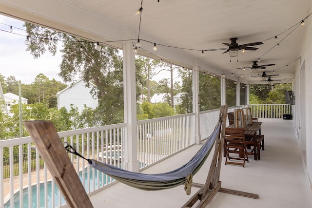 view of sunroom