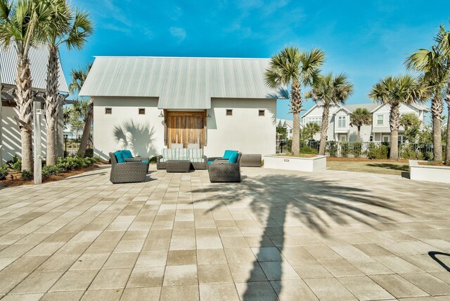 view of patio featuring an outdoor living space