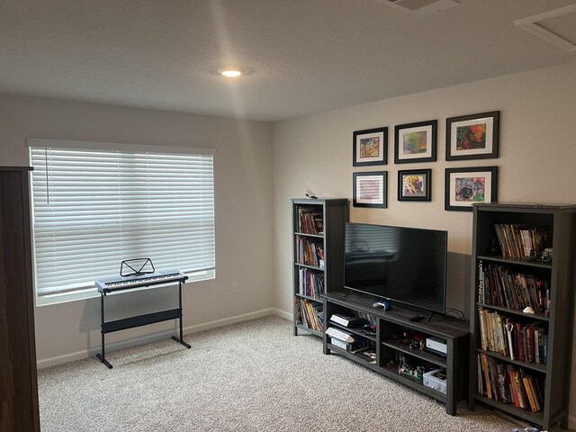 interior space featuring carpet floors