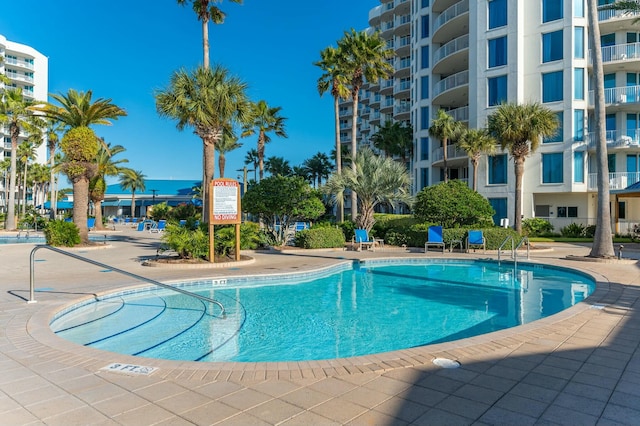 view of pool