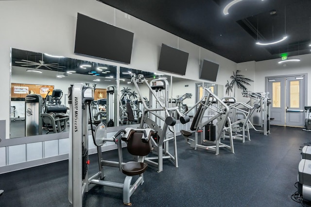 view of exercise room