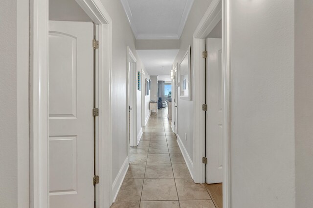 1150 Santa Rosa Blvd Unit 110, Fort Walton Beach, FL 32548 - corridor with light tile patterned floors and ornamental molding