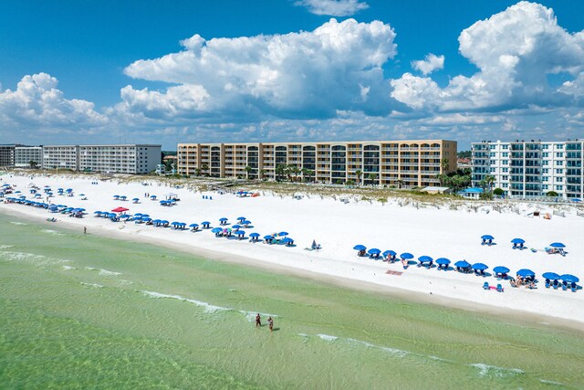 1150 Santa Rosa Blvd Unit 110, Fort Walton Beach, FL 32548 - aerial view with a water view and a beach view