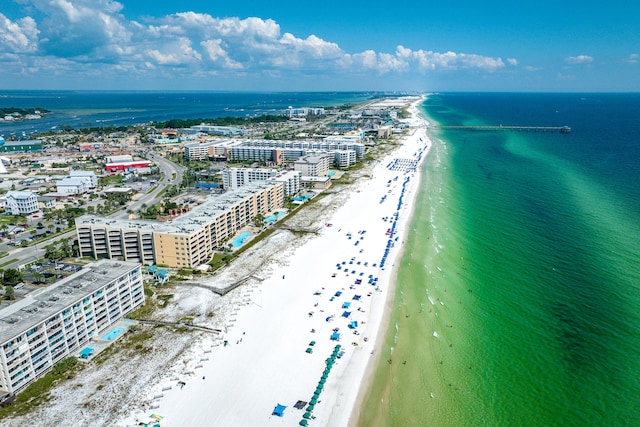 1150 Santa Rosa Blvd Unit 110, Fort Walton Beach, FL 32548 - bird's eye view with a view of the beach and a water view
