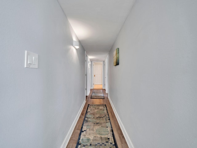 hall featuring hardwood / wood-style flooring