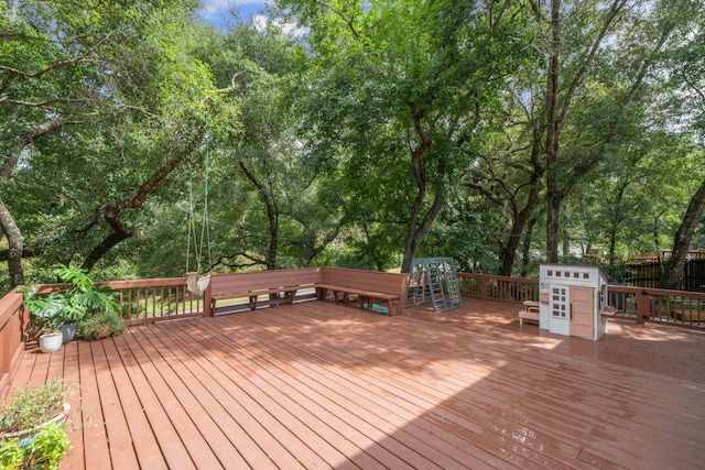 view of wooden terrace