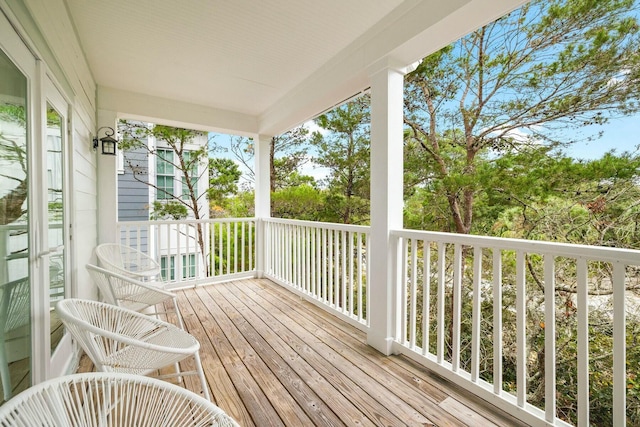 view of wooden deck