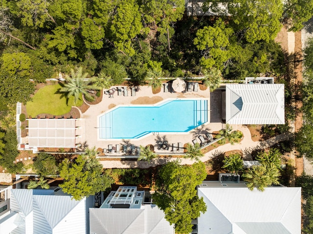 47 Trail Ln, Santa Rosa Beach, FL 32459 - aerial view of a pool