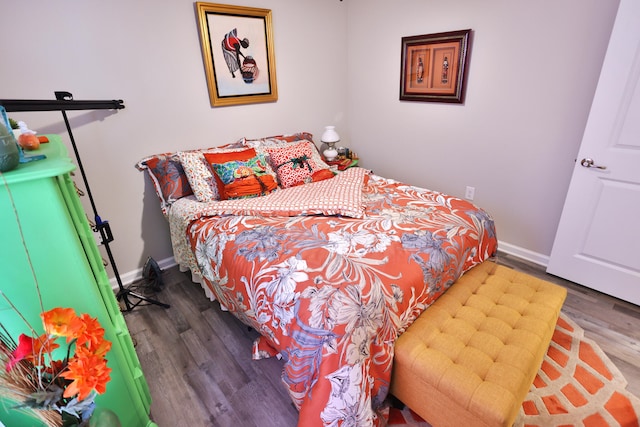 bedroom featuring hardwood / wood-style floors