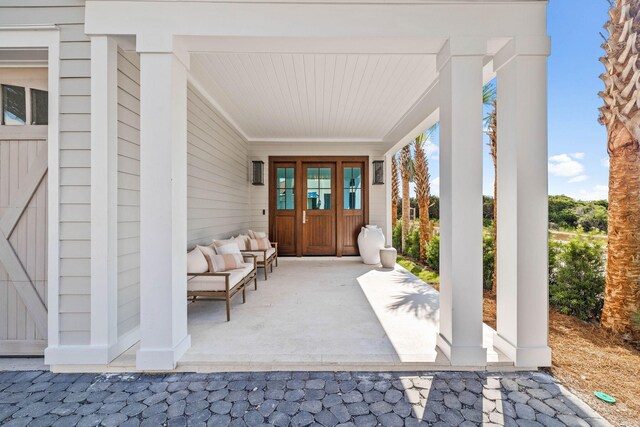 view of patio / terrace with a porch