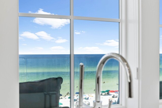 property view of water with a view of the beach