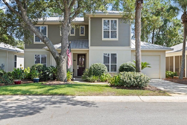 view of front of house featuring a garage