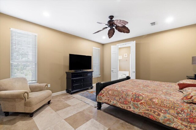 bedroom with ceiling fan