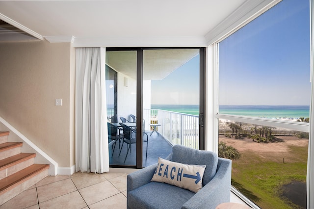 114 Main Sail Dr Unit 137, Miramar Beach, FL 32550 - sunroom / solarium with view of water and beach