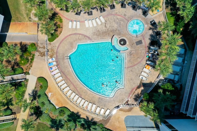 view of pool with a patio area