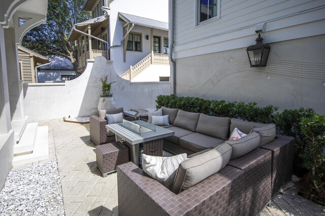 view of patio / terrace with an outdoor living space