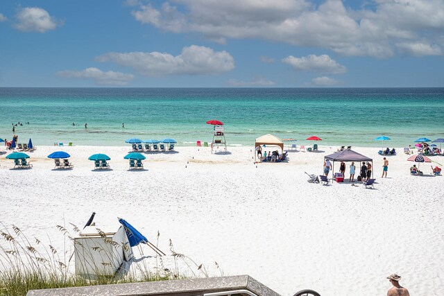 water view featuring a beach view