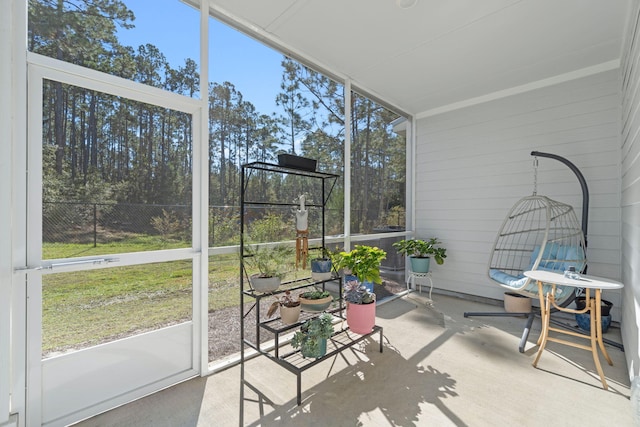 view of sunroom / solarium