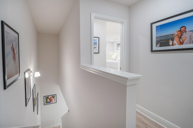 hallway featuring light hardwood / wood-style floors