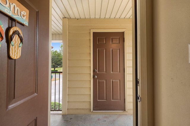 view of doorway to property