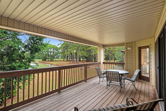 view of wooden terrace