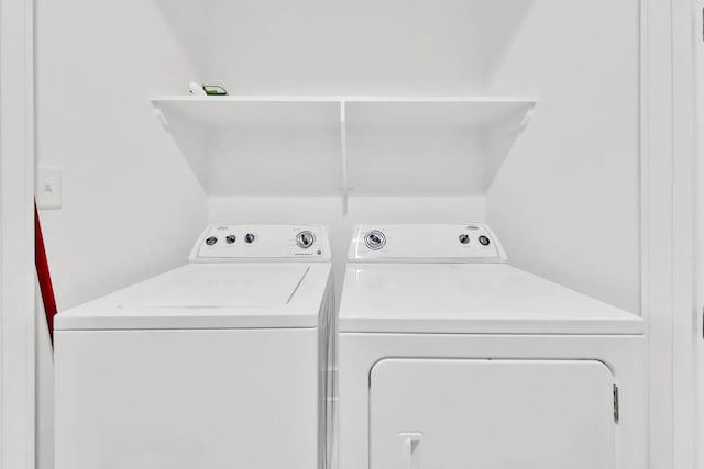 laundry area featuring independent washer and dryer