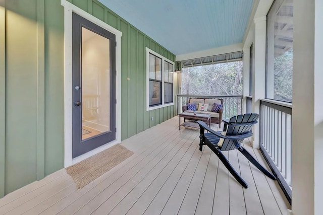 view of sunroom