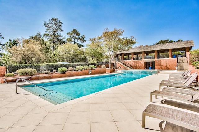 view of pool with a patio area