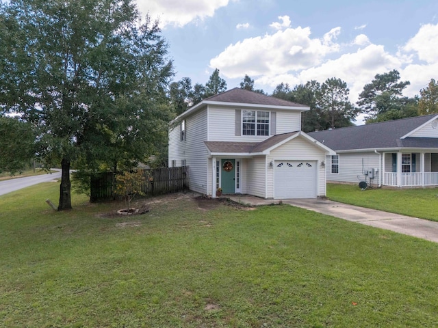 view of front property featuring a front yard