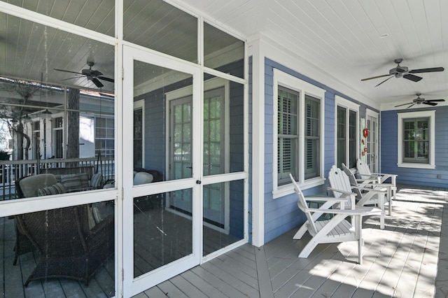 view of sunroom