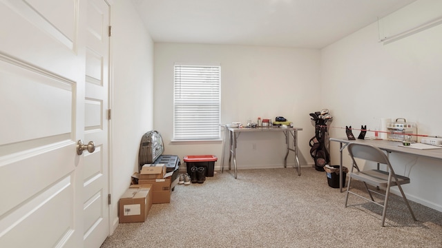 view of carpeted office