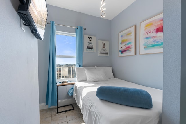 view of tiled bedroom