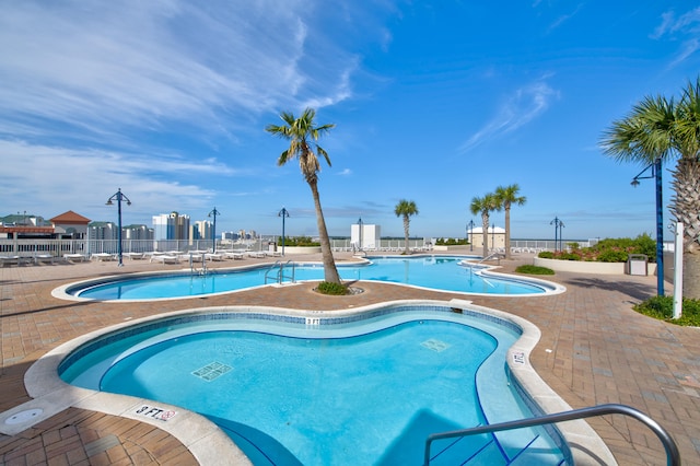 view of pool with a patio area